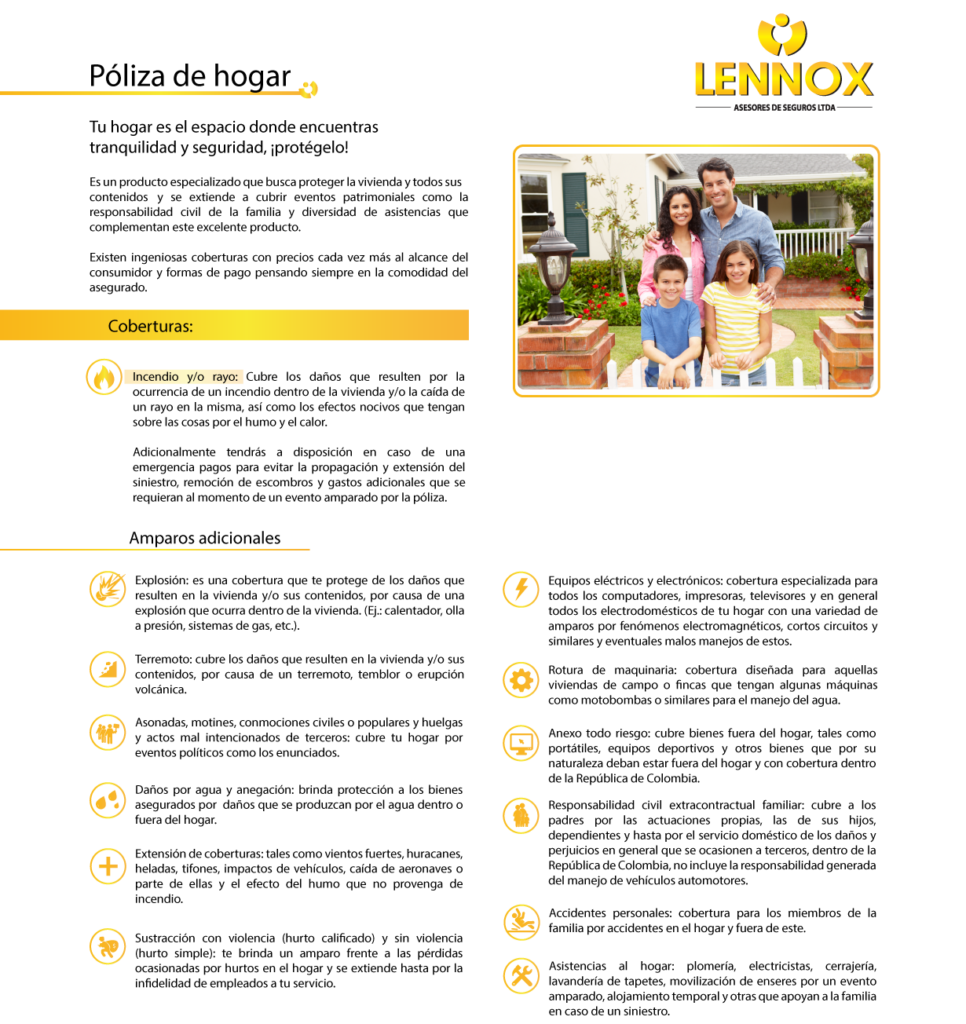 Póliza de Hogar Lennox Seguros Póliza de Hogar Lennox Seguros